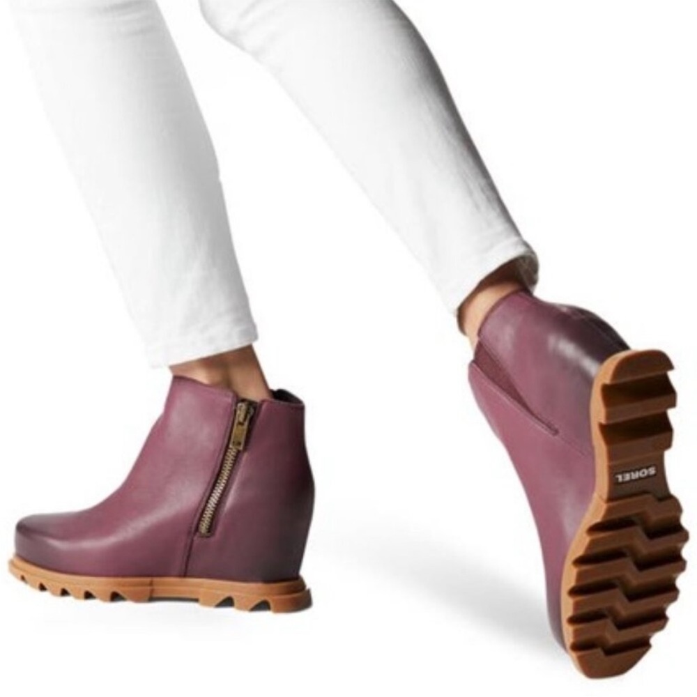 NEW Sorel Joan of Arctic Wedge III Zip Boots, Leather Waterproof Size 8